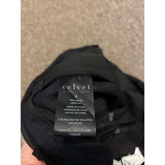 VELVET BY GRAHAM & SPENCER ABIGAIL PLAID DRESS SLACKS PANTS Multicolor 4 $229 - Picture 10 of 11